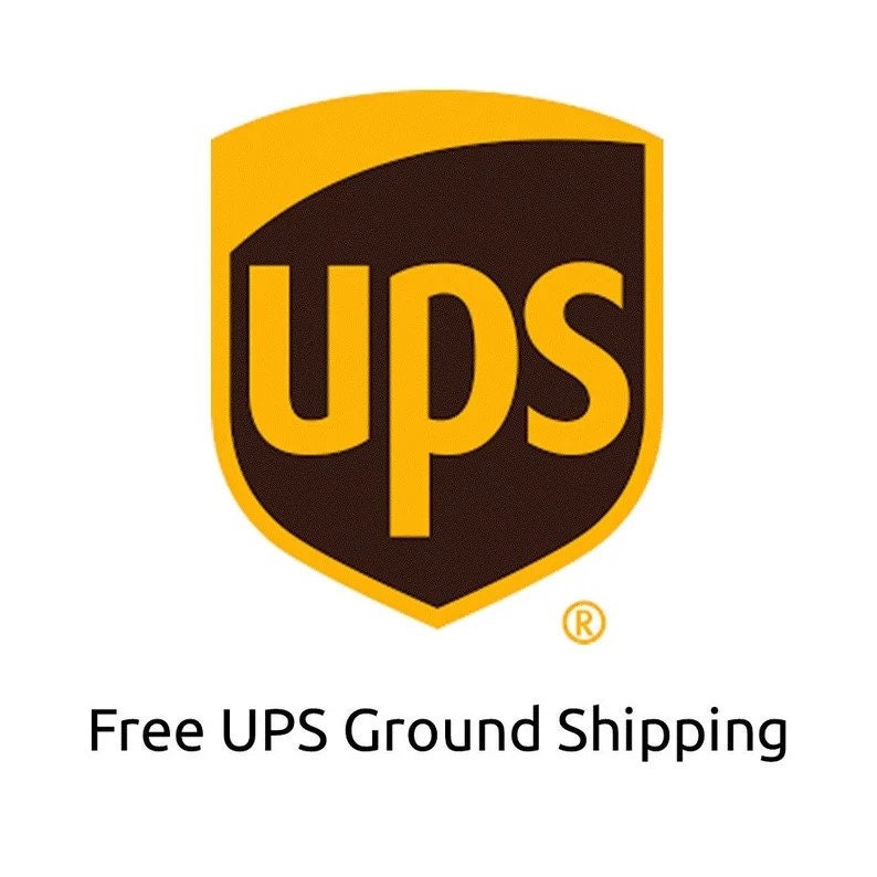 the ups logo with the words free ups ground shipping