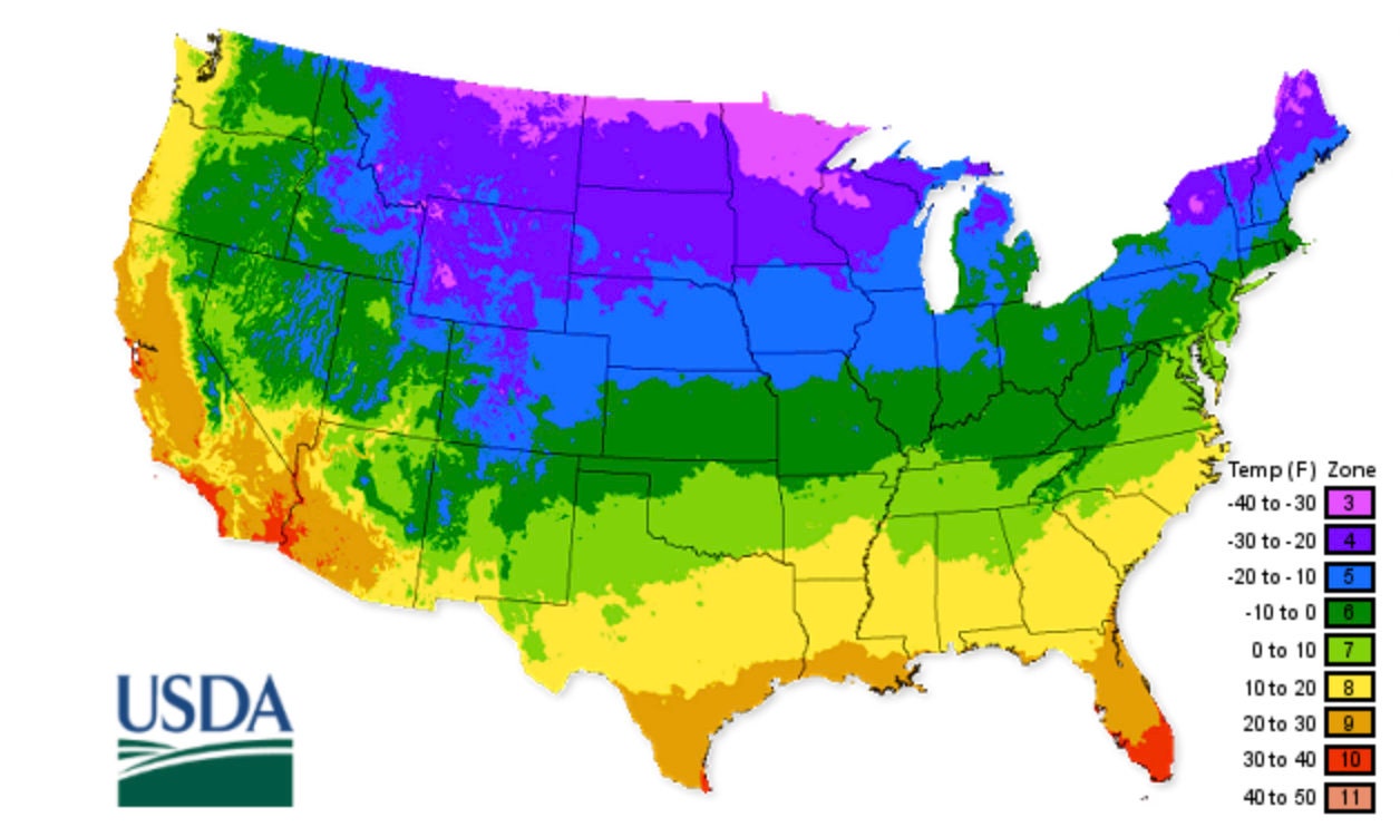 a map of the united states showing the average temperature