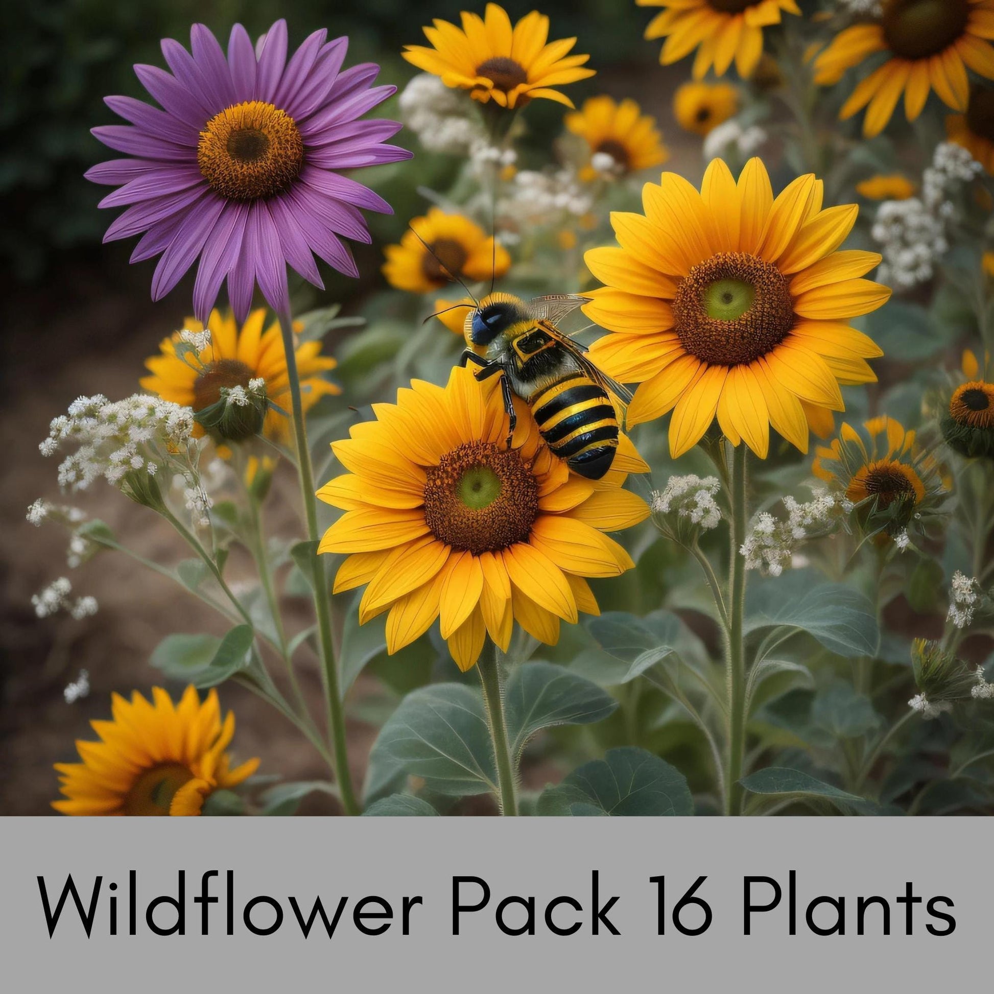 FALL WILDFLOWER PACK, 8 Different Plant Varieties, 16 Total Plants Included With Each Order, Free Shipping, Sun Loving Perennial, Pollinator